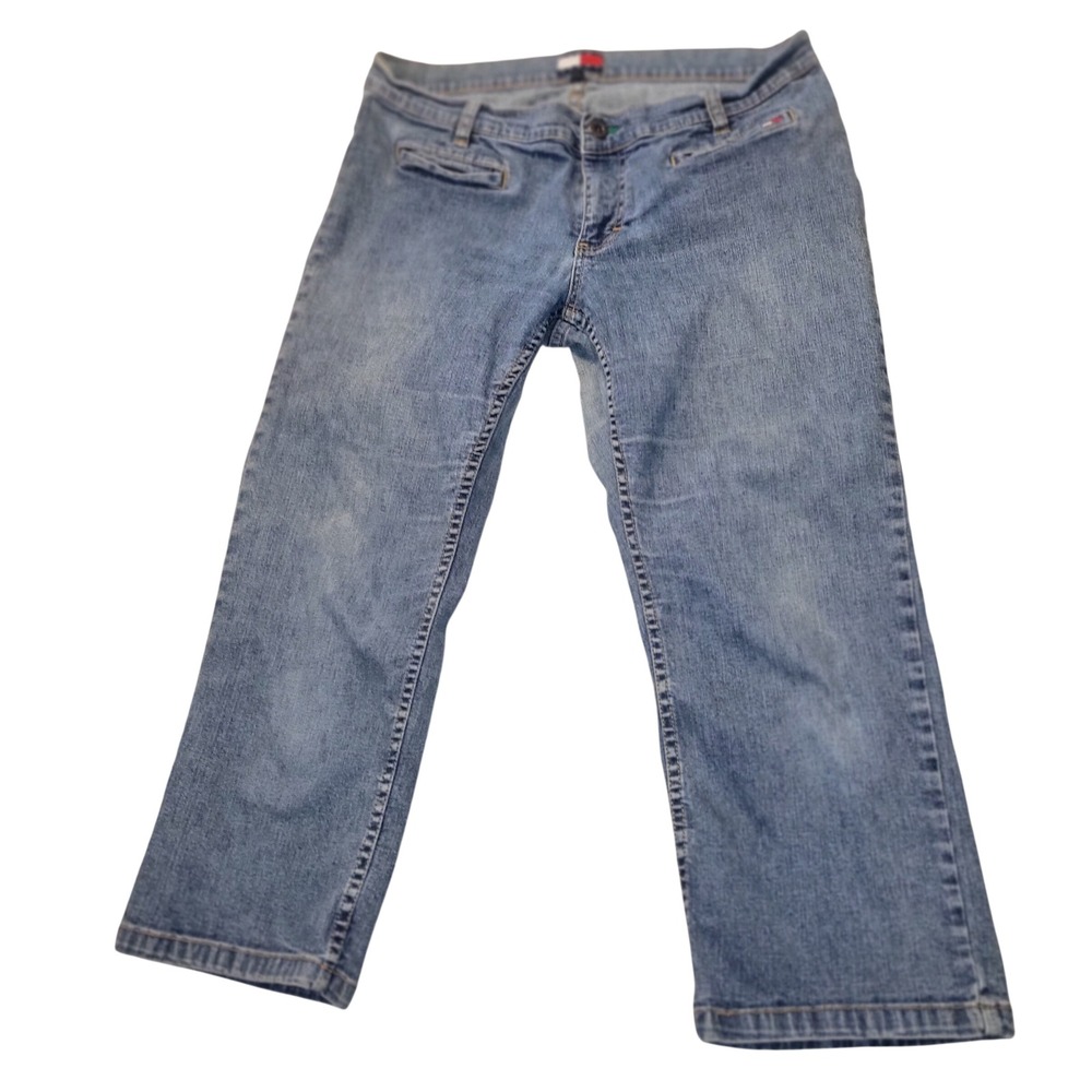 Tommy Jeans‎ Womens Blue Denim Straight Leg Jeans 13 designer luxury comfy beach
